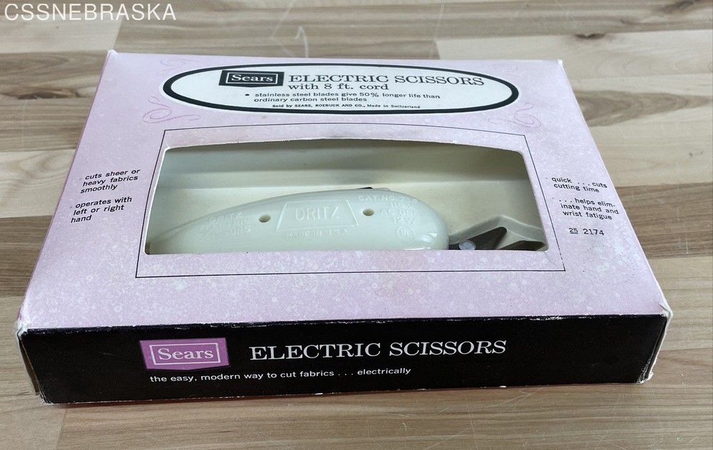 SEARS Vintage Sears Electric Scissors with original box