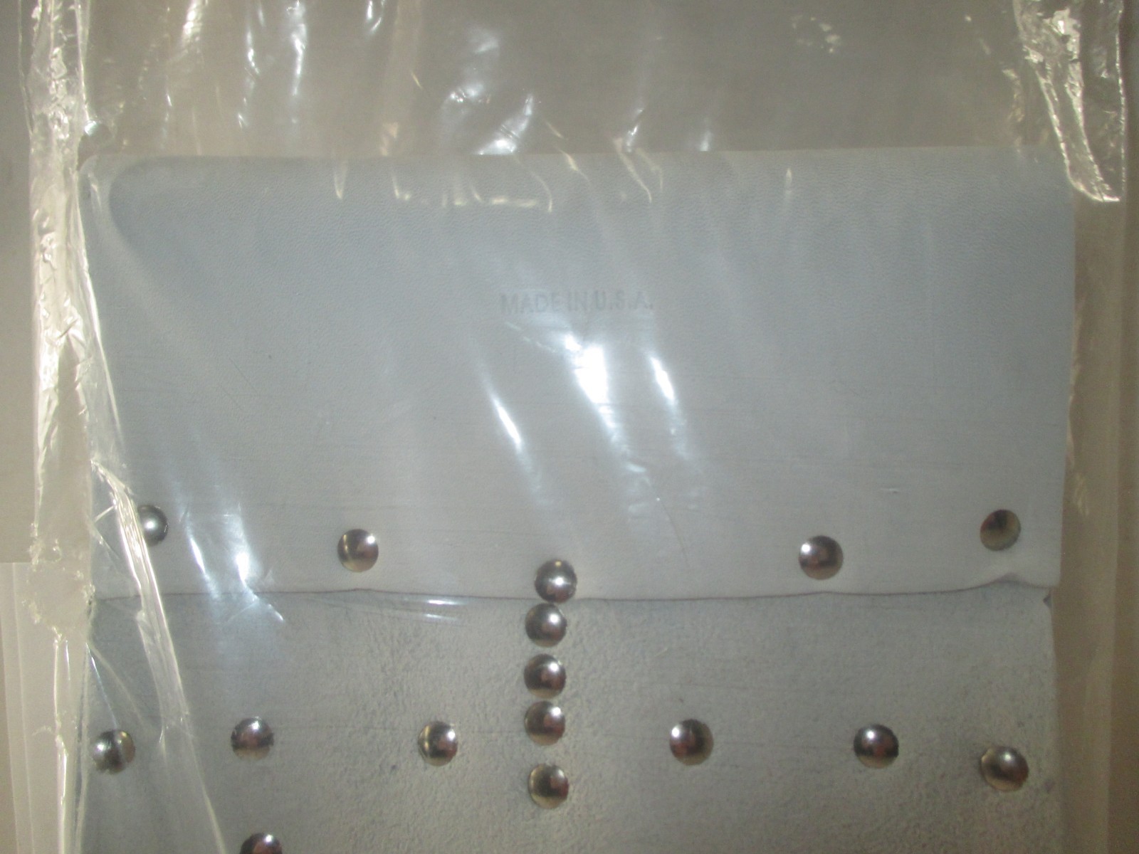 KLEIN TOOLS 5166~7-POCKET - WHITE LEATHER TOOL POUCH~CHICAGO,ILLS. USA~BRAND NEW