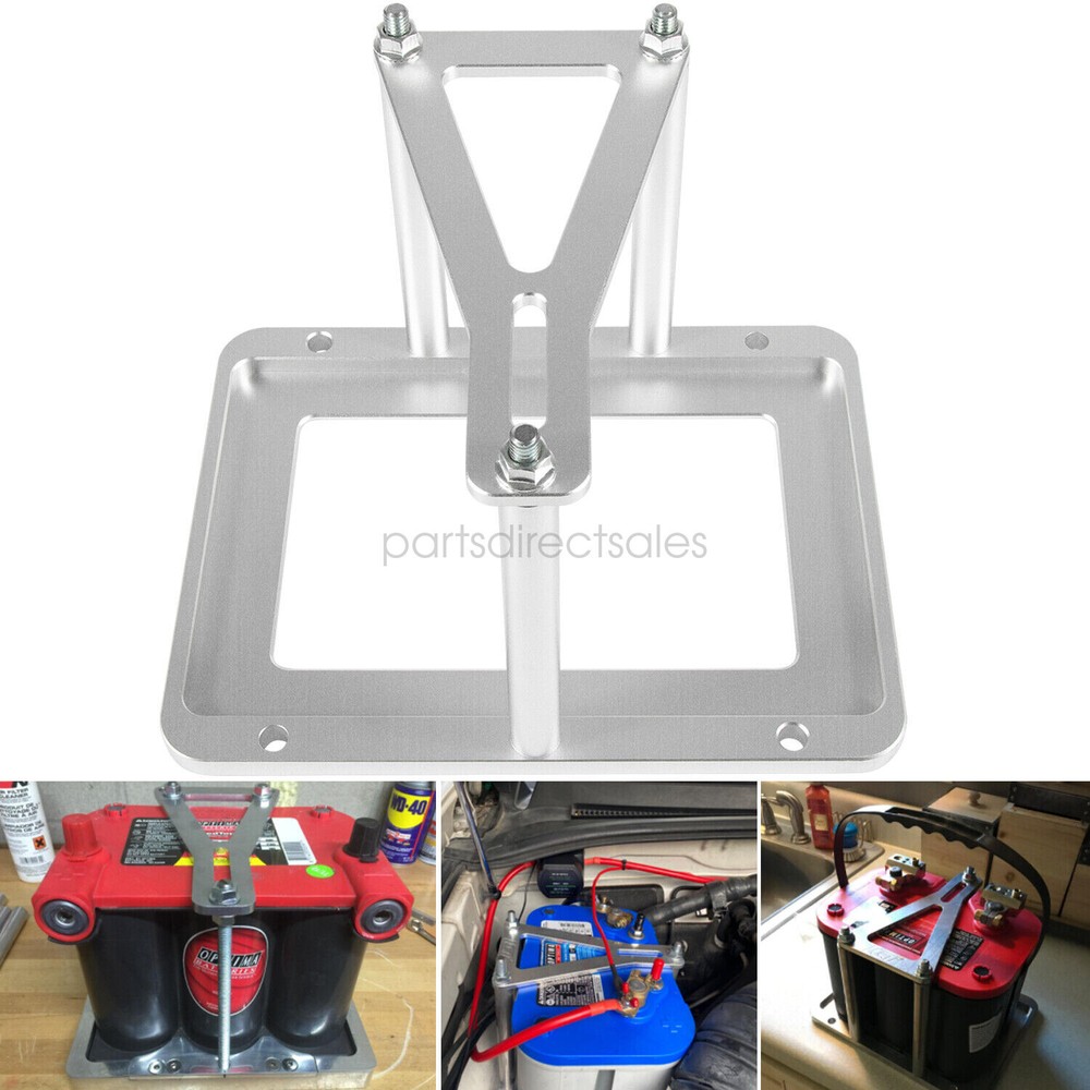 Universal Billet Battery Tray Hold Down Trunk Relocation Box 551181