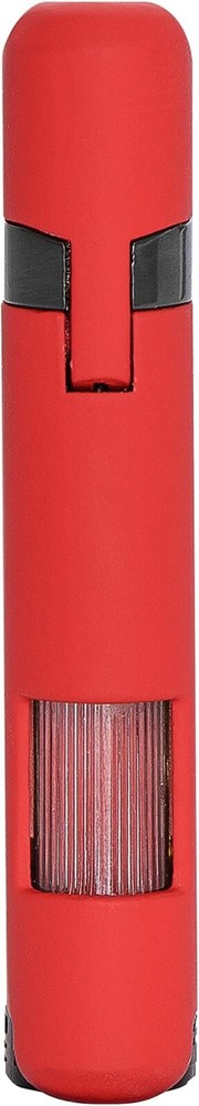 Palió Lazio Single Angled Jet Flame Cigar Lighter, Refillable Adjustable, Red