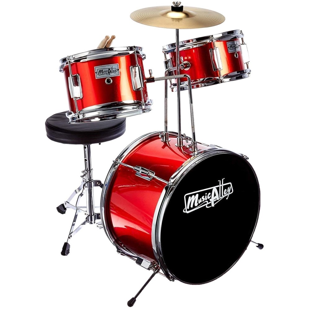 Kids Drum Set with Drum Sticks & Throne