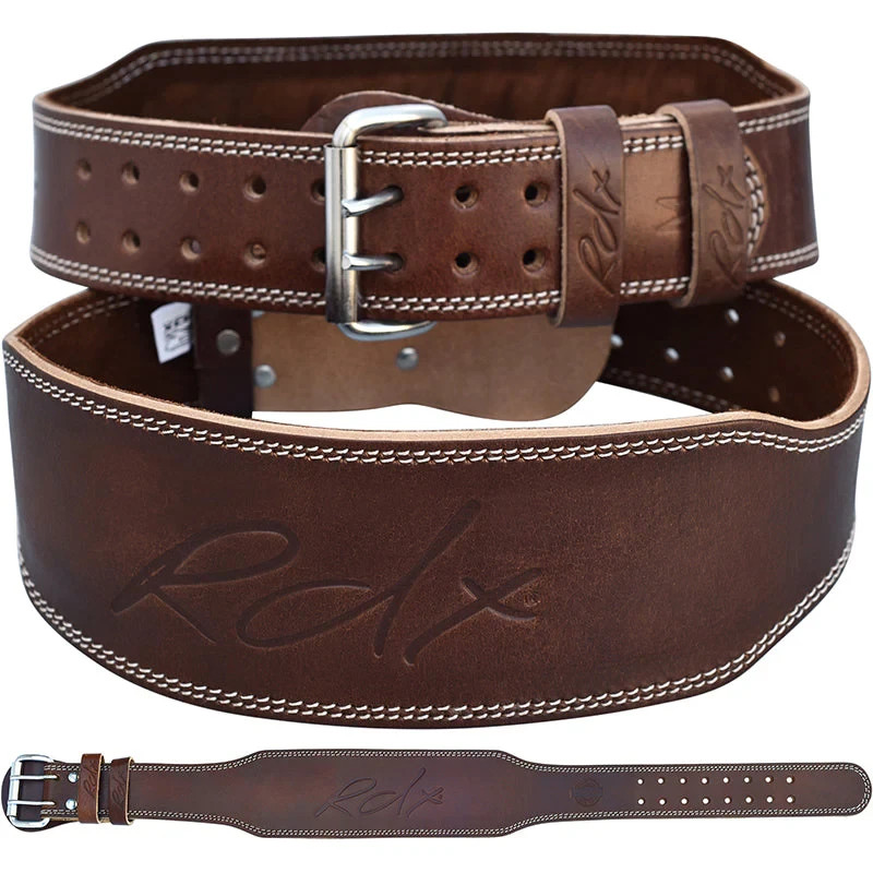 RDX Brown Leather Weight Lifting Belt ** Small **  EUC!!!