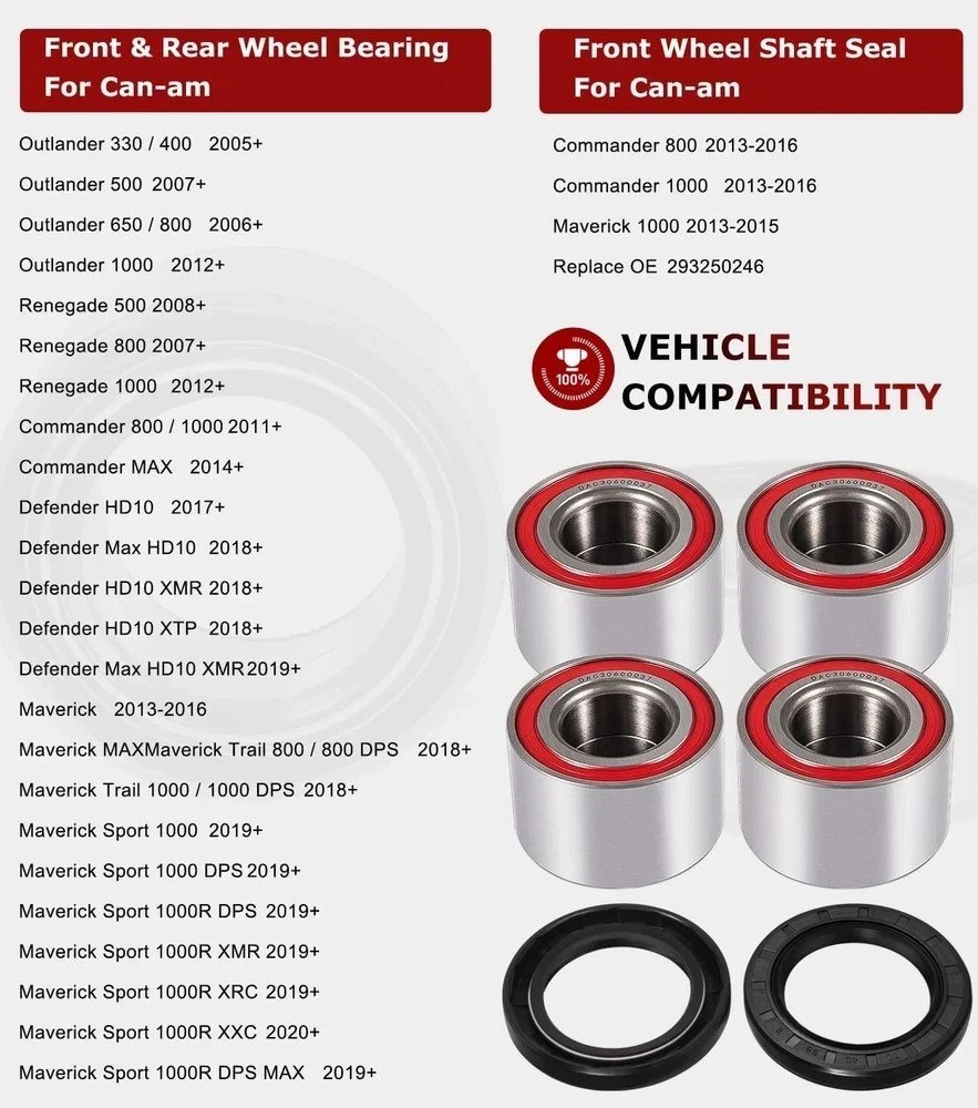 4 Pcs Wheel Bearings Kit for Can-Am