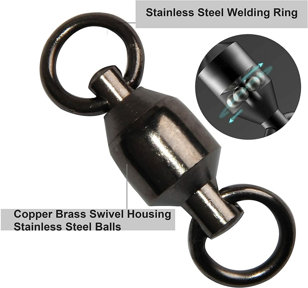 Fishing Line Swivels (20 Piece/Pack)