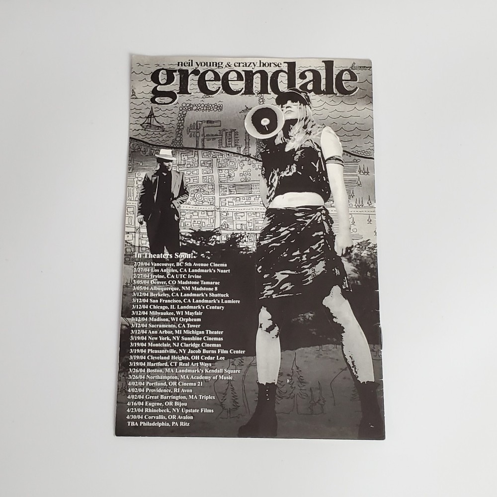 NEIL YOUNG 2004 GREENDALE TOUR CONCERT PROGRAM BOOK & CONCERT TICKET CLEVELAND