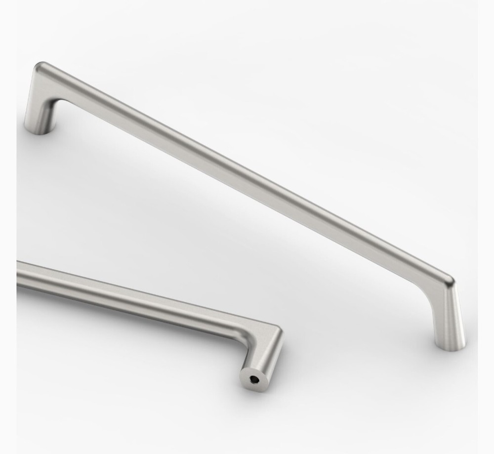 10 Pack 7.5 Inch Hole Centers Solid Cabinet Handles Brushed Nickel Drawer Pulls