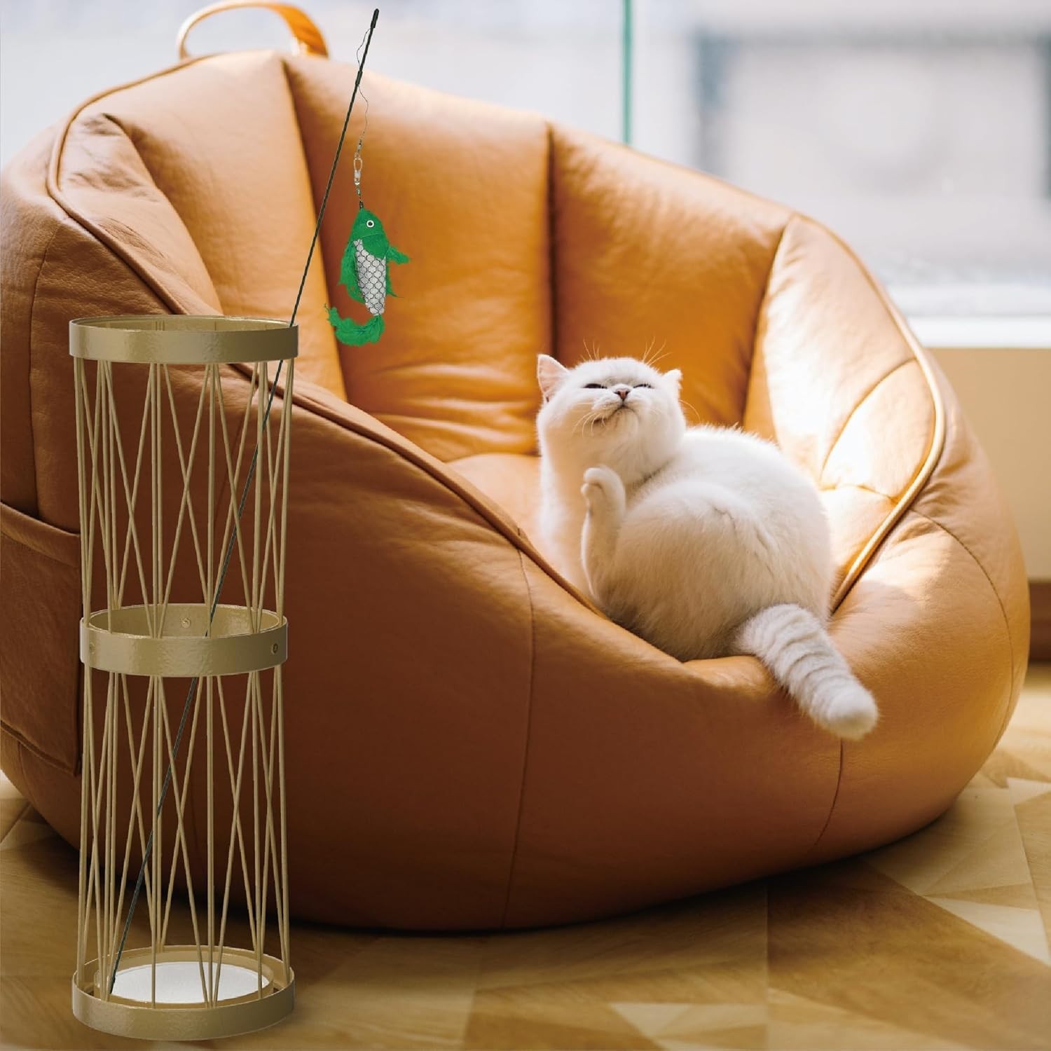 Rustic Modern Umbrella Stand in Gold, Includes Soakstone Water Absorption Tray