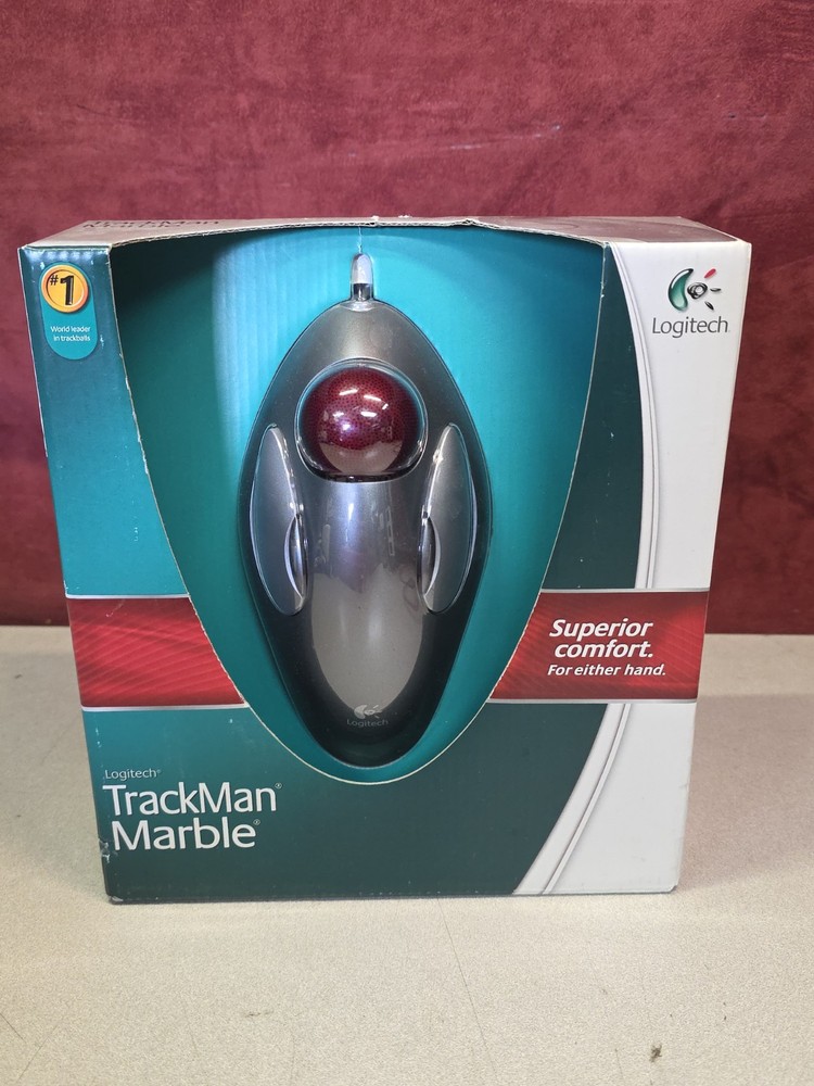 Logitech Trackman Marble Trackball Mouse T-BC21 910-000806 New