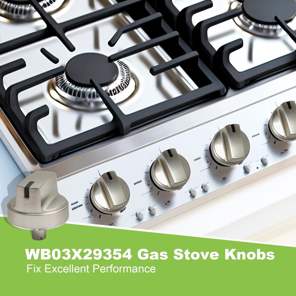WB03X29354 Gas Stove Knobs Replacements, 5 Pack Cooktop Knobs Compatible with GE