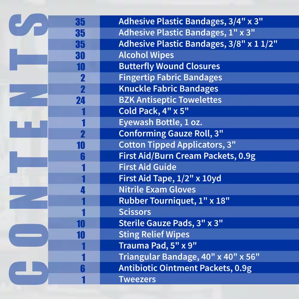 230-Piece Plastic OSHA First Aid Kit