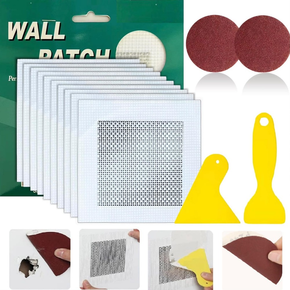14 Pack Drywall Repairs Patch, Repair Kit with Extended White