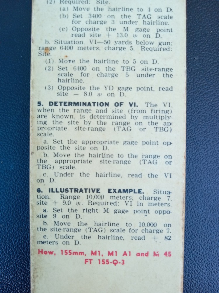 VINTAGE SLIDE RULE RULER GRAPHICAL SITE ~ TRL7#46