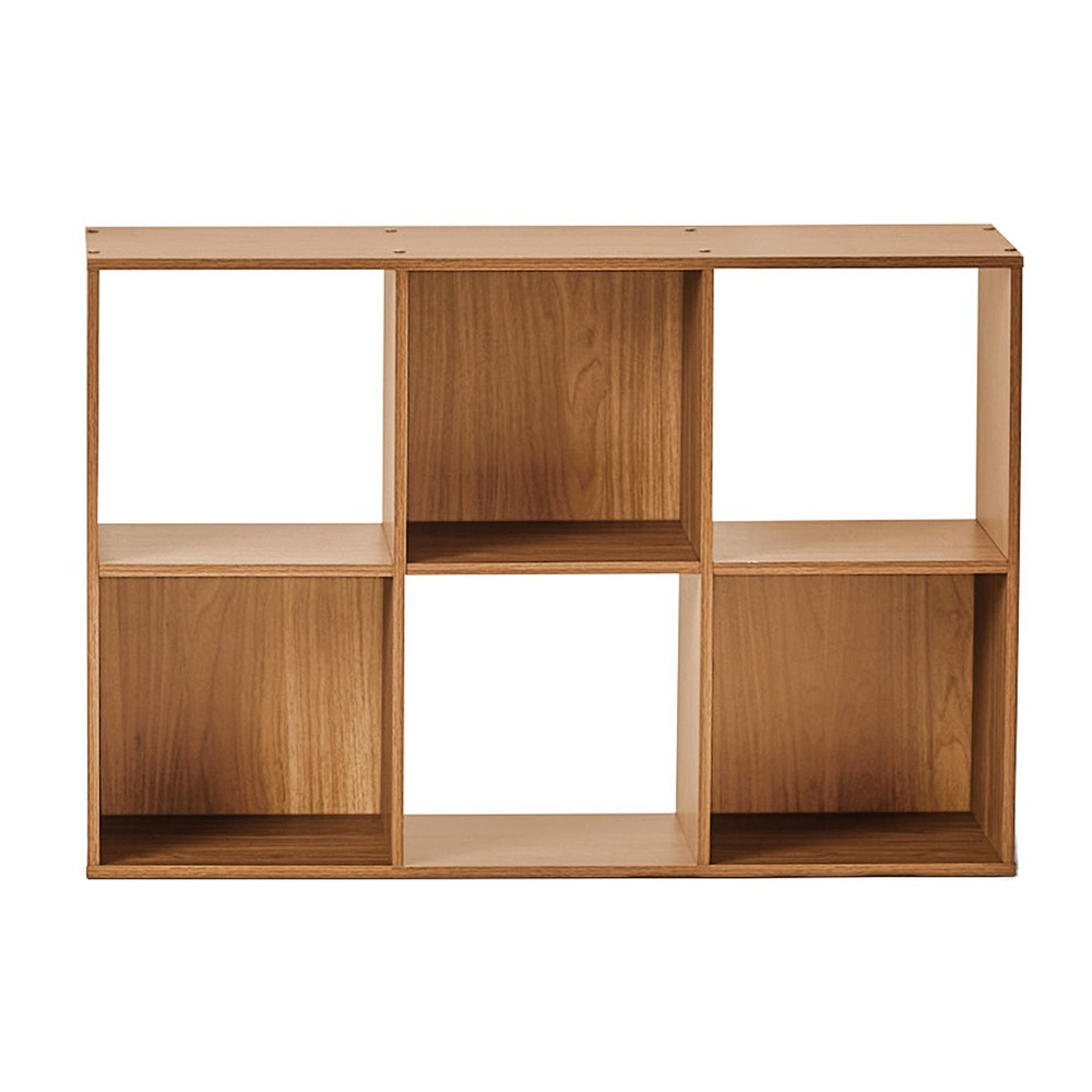 11" 6-Cube Storage Organizer, Warm Walnut