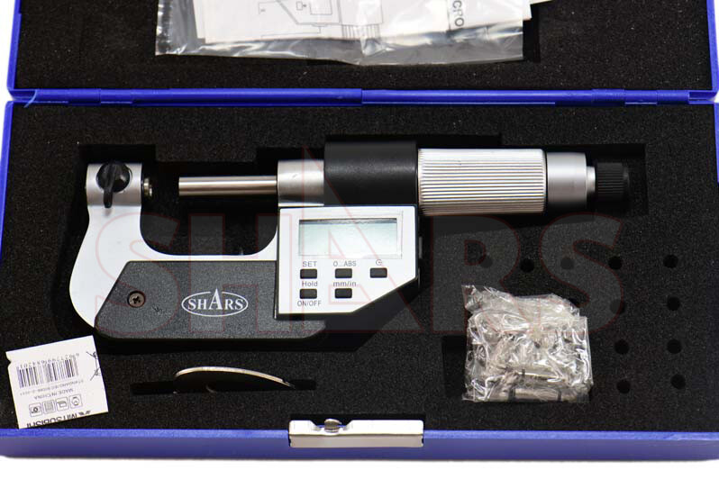 SHARS 0-1" Electronic Screw Thread Micrometer 60 Degree V-Anvils .00005" NEW P]