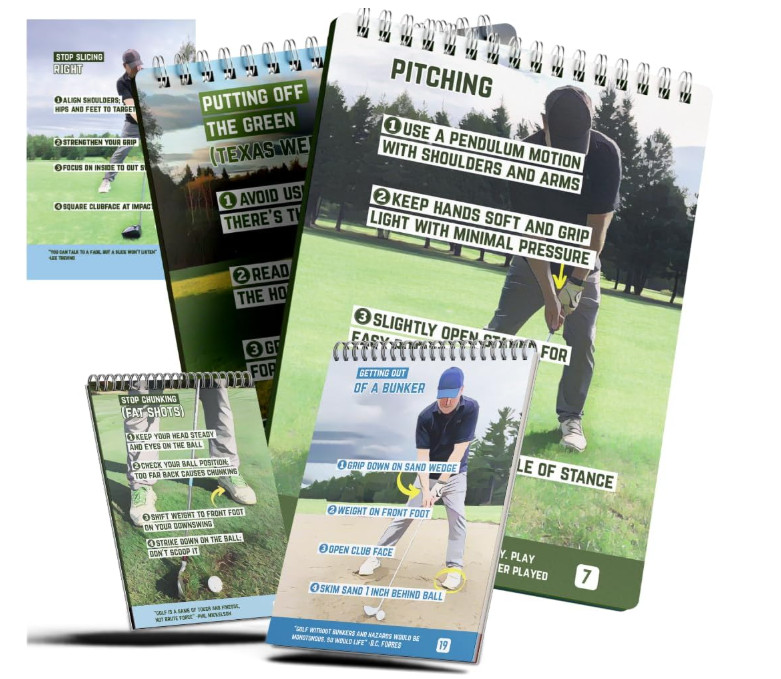 The OFFICIAL:  Golf Cheat Sheets 175+ Essential Tips for 36 different shots.