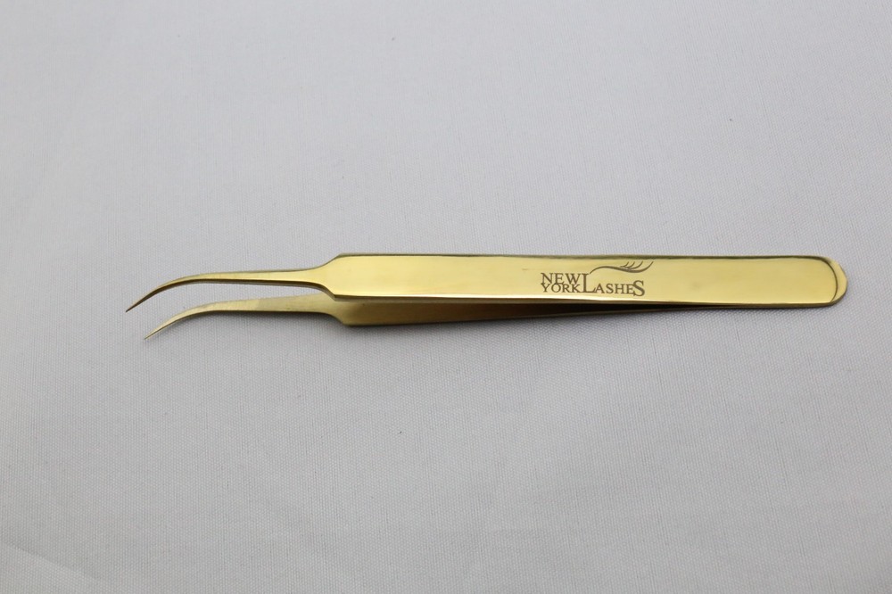 Eyelash Extension Tweezers Gold
