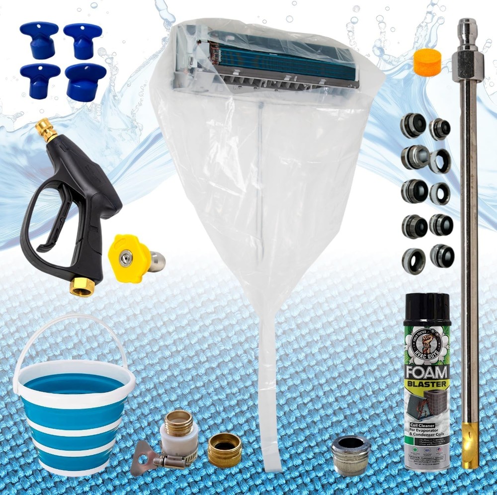 HVAC Mini Split Cleaning Kit - Pro 360° Bag Coil Cleaner Solution