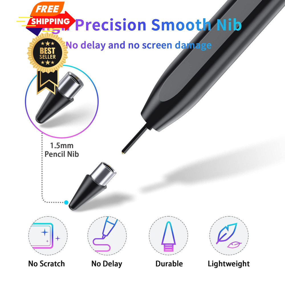 Stylus Pen for Touchscreen, Compatible with Universal, Black