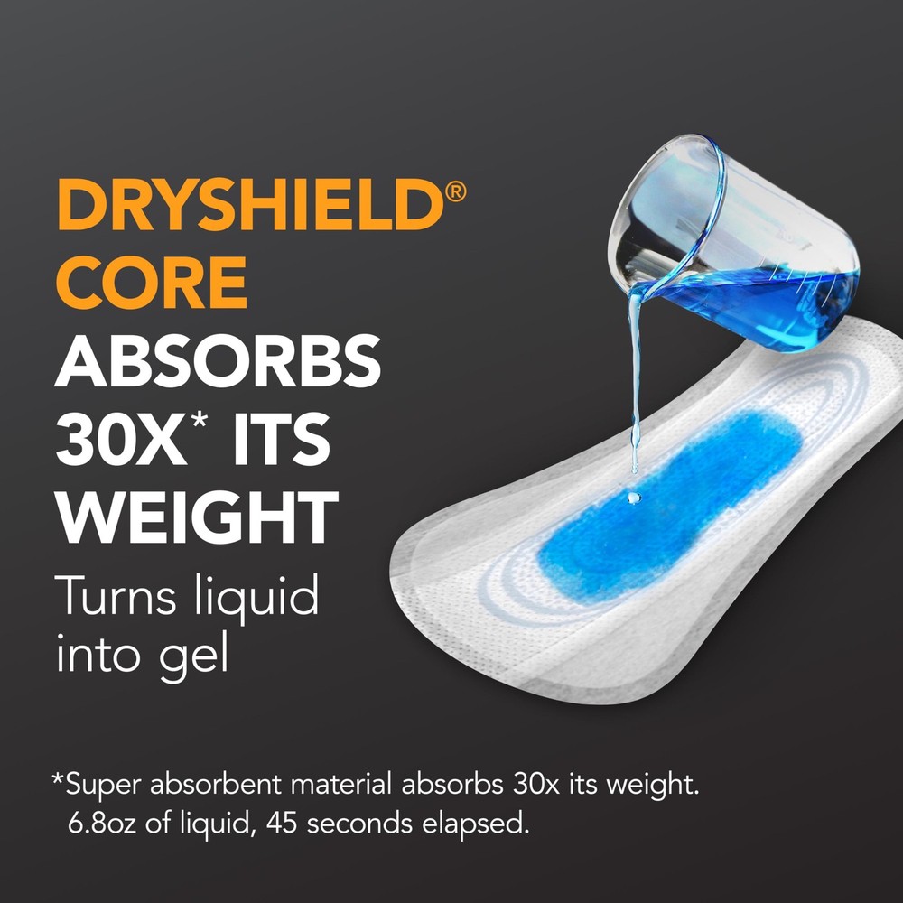 Depend Shields Incontinence Pads for Men, Light Absorbency, One Size, White