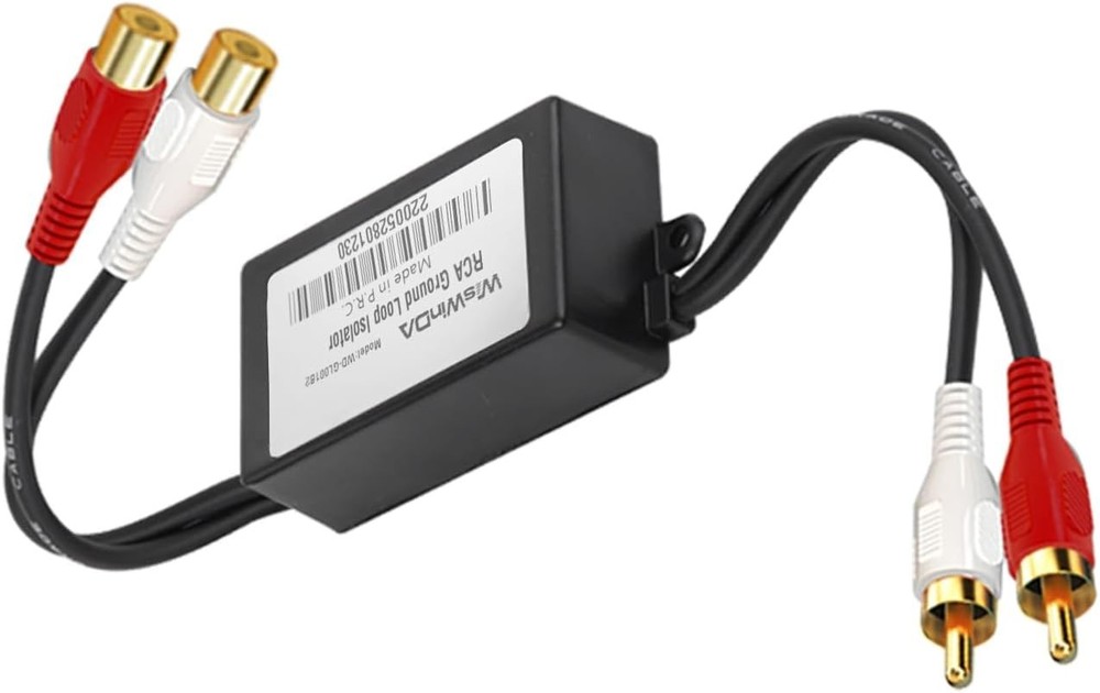 Hum Eliminator Noise Filter for Car Audio - Black