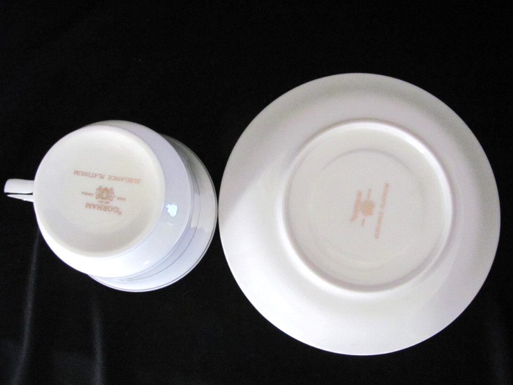 Gorham Elegance Platinum Footed Cup & Sauer Set 3-1/8" H (CH)
