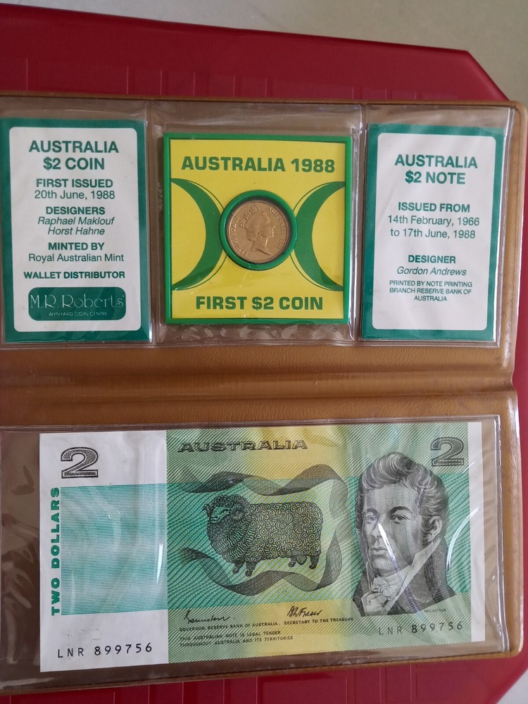 Australia Last 2$ Notes And First 2$ Coin