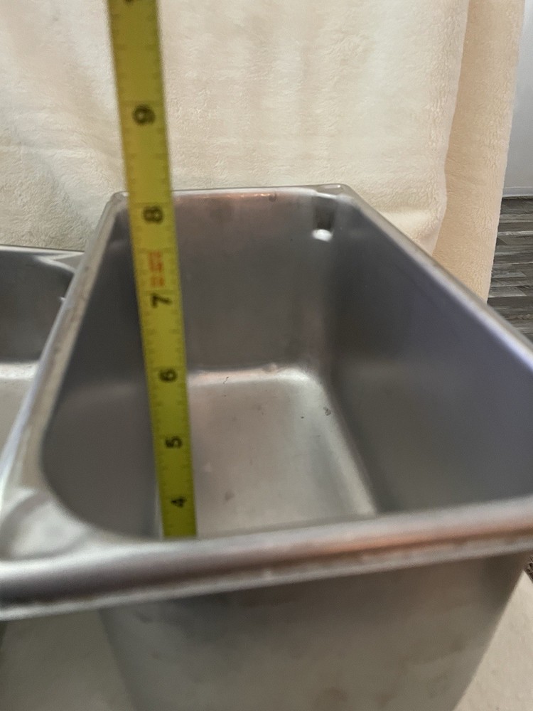 Two Stainless Steel Restaurant Steamer Pans