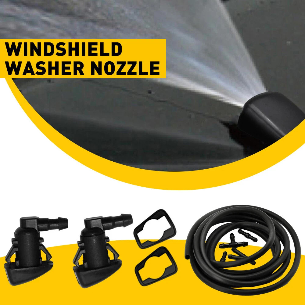 2PCS Windshield Washer Fluid Spray Jet Nozzle Kit Front For Ford Edge 2007-2010
