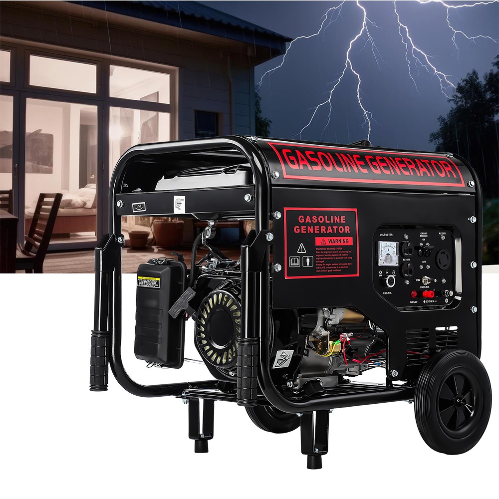 5000W Portable Inverter Generator Gas Powered Electric Start For Home Backup