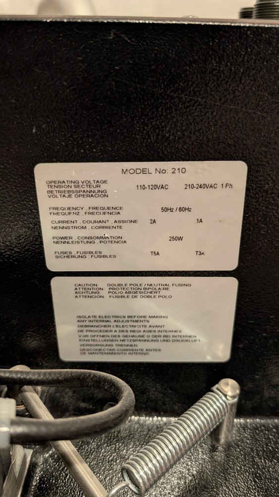 Videojet LabelJet Model 210 Applicator Model: LABEL APL, 210 RH