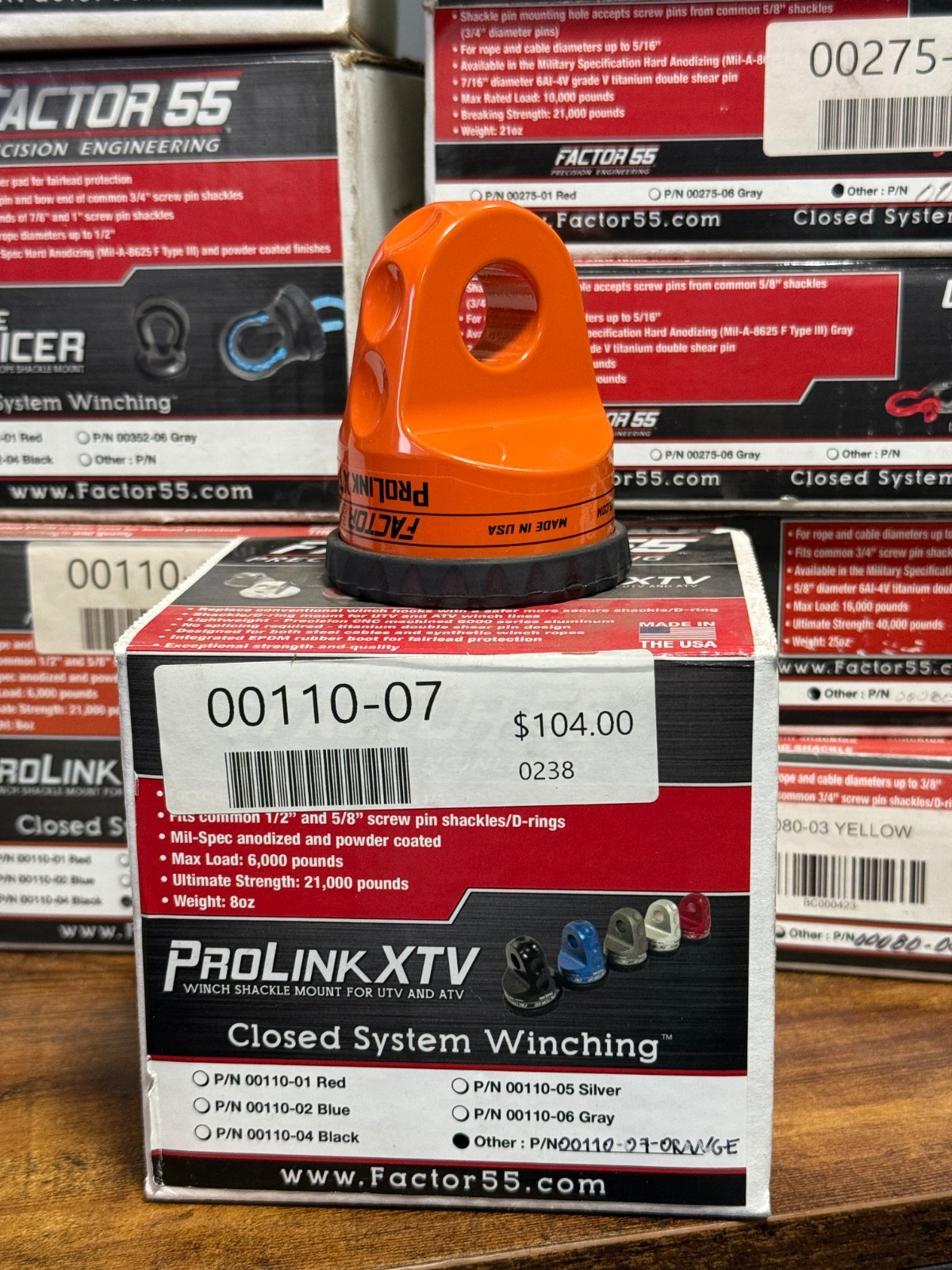 Factor 55 Prolink XTV - Orange 6,000# [Part# 00110-07]