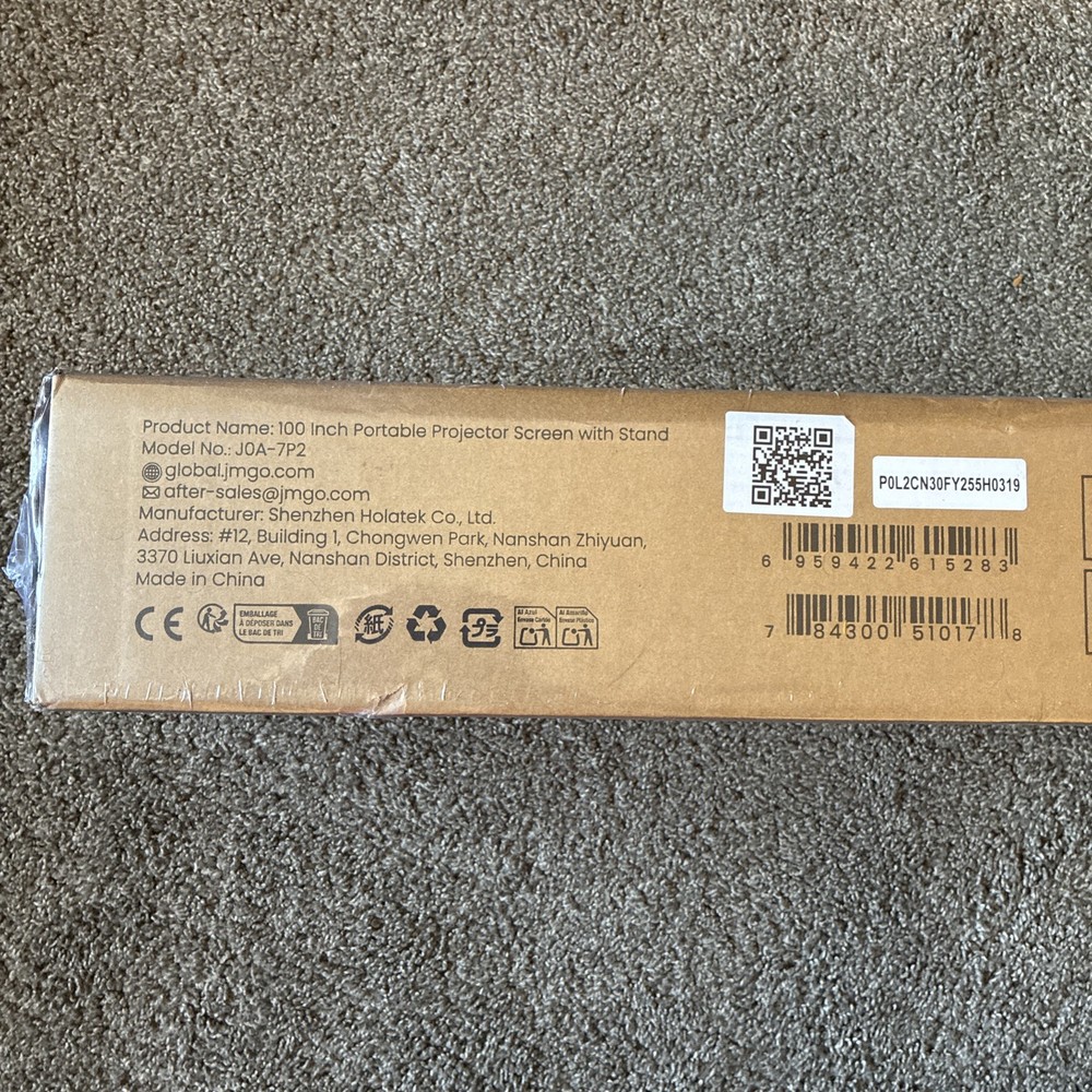 JMGO 100" Projector Screen With Stand - New!!
