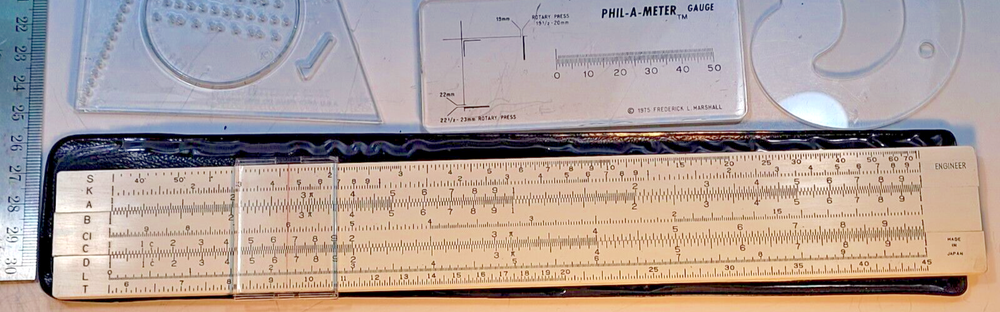 Lot Drafting Engineering Mechanical Drawing Instruments Templates Rulers Slide