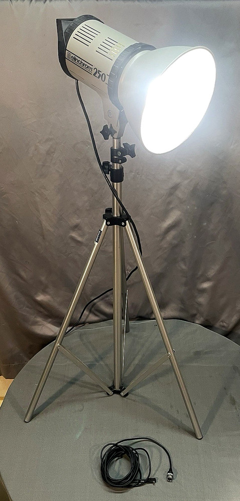 Elinchrom Multi Voltage Flash Unit Style 250 Flashlight on Expandable Stand