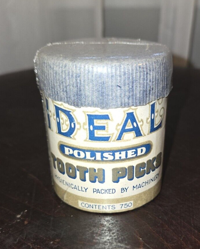 Antique Vintage Empty IDEAL TOOTHPICK Store Container