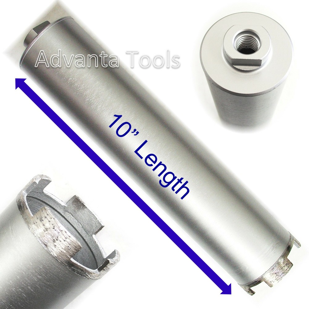 Combo: 2” Dry Diamond Core Drill Bit for Hard Concrete with SDS Plus Adapter