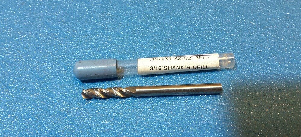 .1970"  3-FLUTE  CARBIDE DRLLL, SELF CENTERING POINTED
