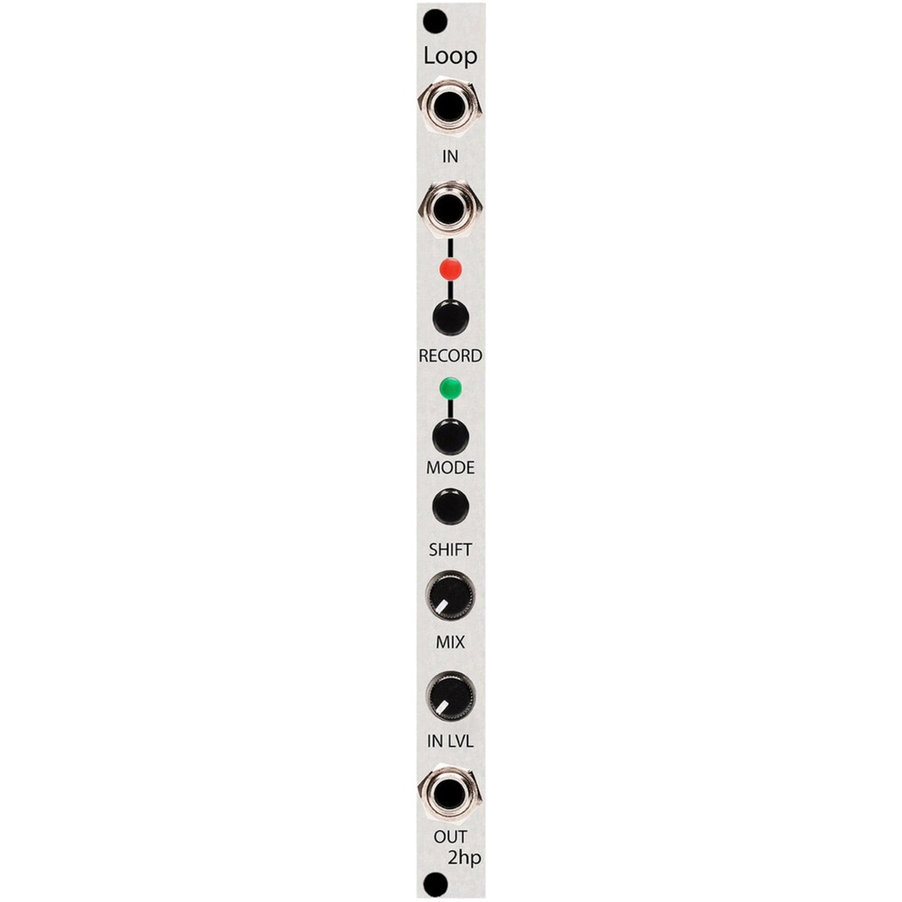 2hp Loop Looper Eurorack Synth Module, Silver