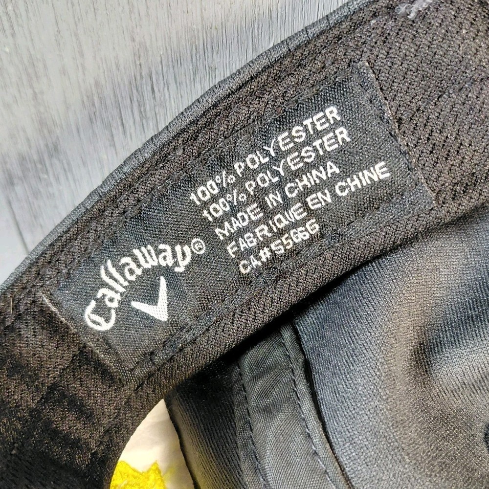 Callaway Golf Hat Cap Black Mesh Adjustable Strap Logo Snapback