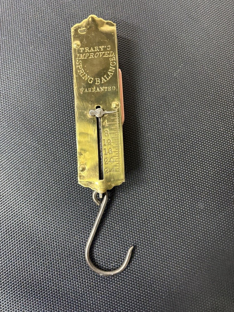 Antique Brass-Fronted Frary's Improved Spring Balance