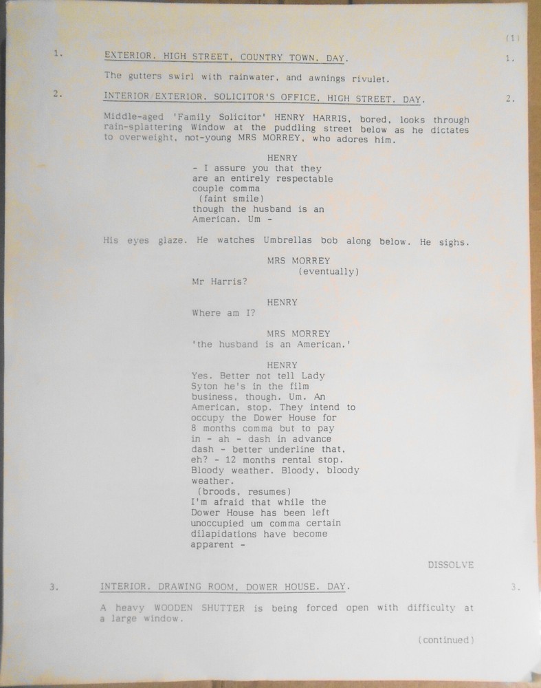 Dennis Potter : Midnight Movie - Original Screenplay - unpublished script