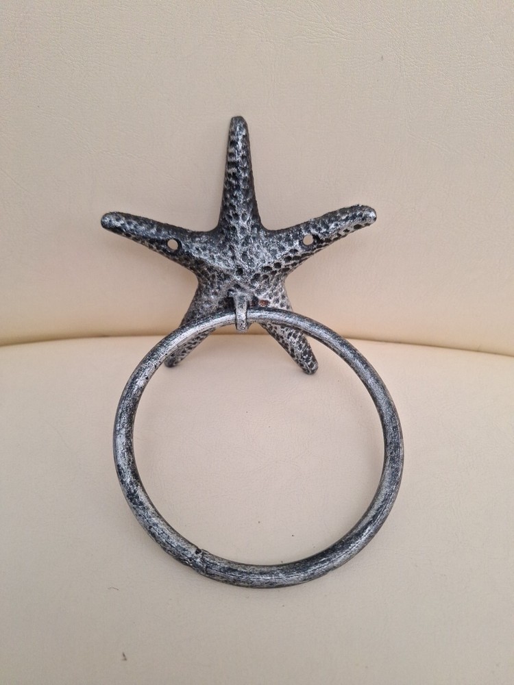 Rustic Starfish Towel Holder Ring