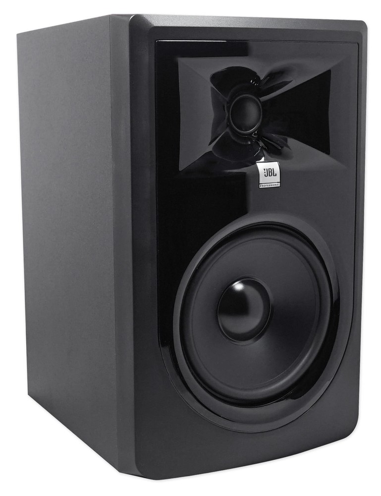 (2) JBL 306P MkII 6" Powered Studio Reference Monitors+Stands+Pads+XLR Cables