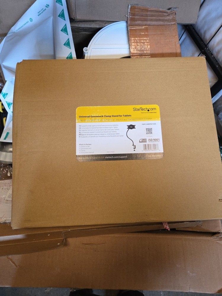 Startech.Com Universal Gooseneck Clamp Stand For Tablets, Model: ARMTBLTUGN