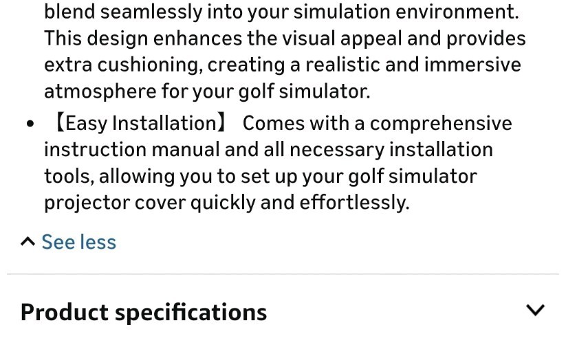 Golf Simulator Projector Cover Floor Mounted Protective Enclosure