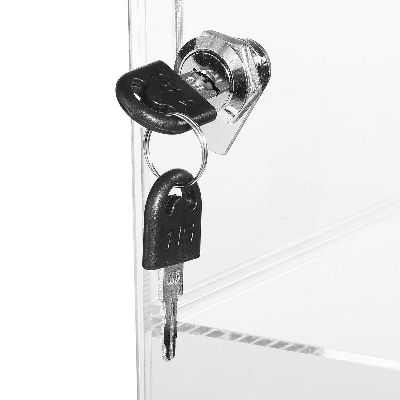 Clear Acrylic Display Case 3Tier Countertop Box Shelves Showcase W/Lock Dustpoof