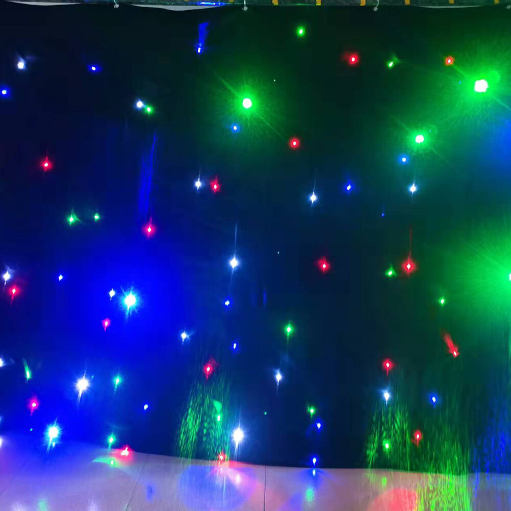 LED Stage Drape Starlight Backdrop LED Curtain for Wedding DMX Controller 3m*2m