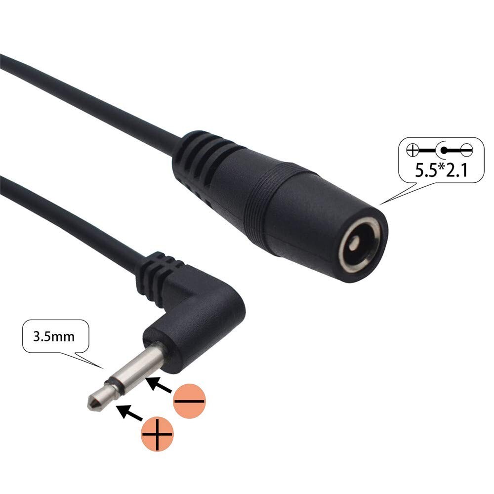 3.5 Postive Tip Power Supply Converter Cables Adapter Plug for Electro