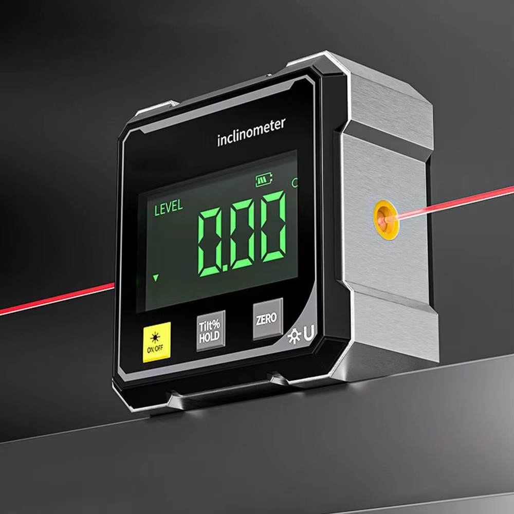 4-Side Magnetic Digital Angle Gauge with Laser Electronic Protractor Horizontome