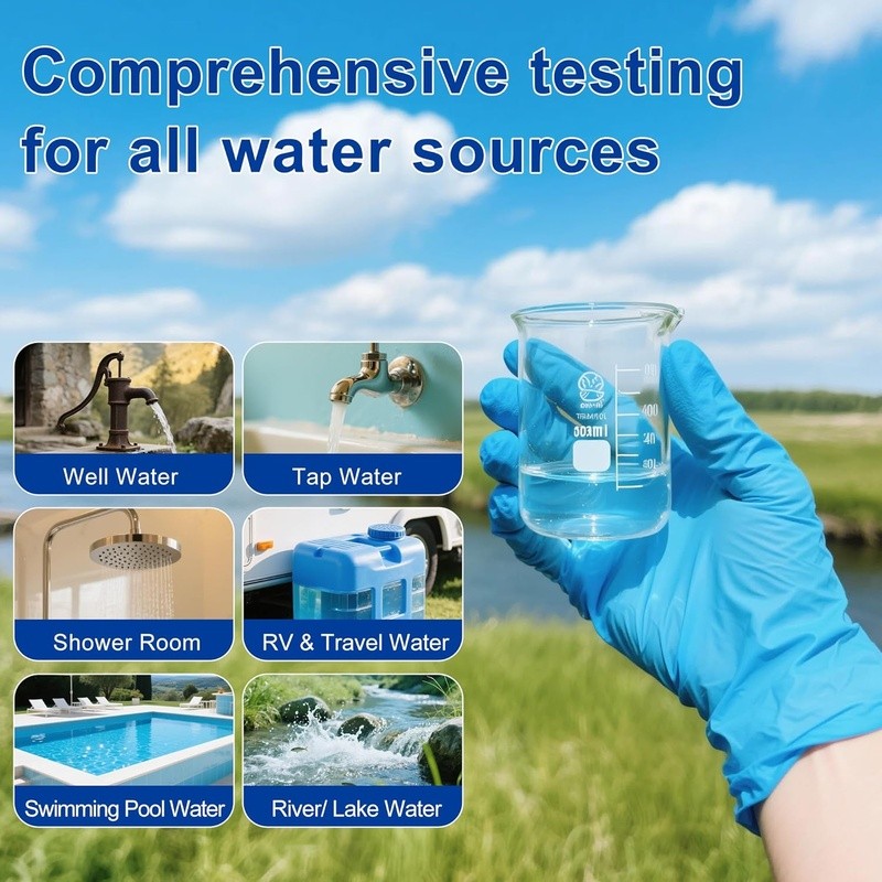 Complete Water Testing Kit Home Pool Tap Well Bacteria Detection 12 Tests New